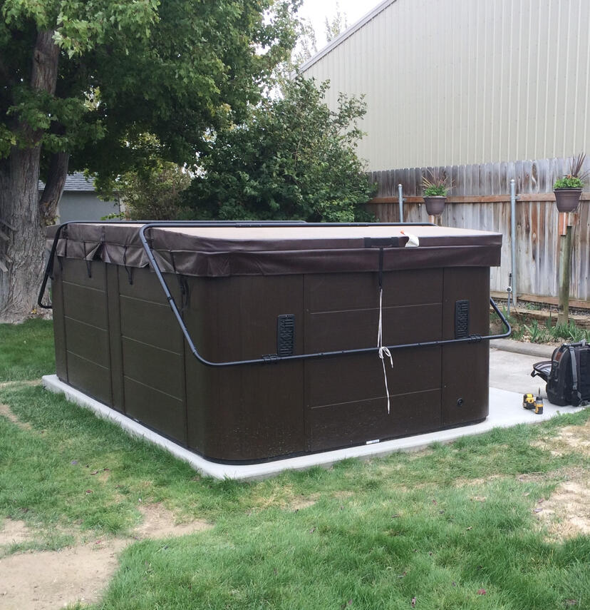 Power underneath swim spa